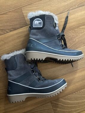 Sorel Tivoli II Quarry Gray Waterproof Winter Snow Boots Size US Womens 6 EUC